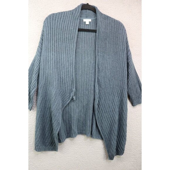 Pure Jill 3/4 Sleeve Open Front Cardigan Sweater-Size Medium-Beachy-Open Knit - Picture 1 of 9